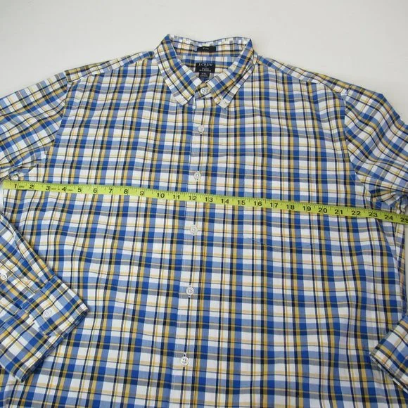 J.Crew Factory Men’s Slim Plaid Flex Casual Shirt Size XXL - Picture 7 of 10